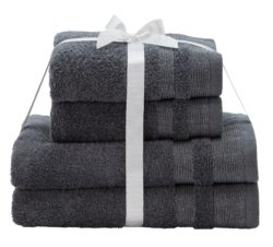 Collection - Sparkle Thread 4 Piece - Towel Bale - Grey